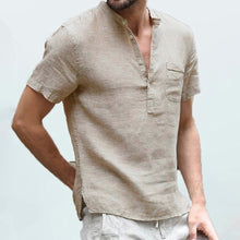 Load image into Gallery viewer, BOLUBAO Summer Men's Short Sleeved T-shirt Fashion Cotton and Linen Led Casual TShirt Mens Breathable Male T-shirt