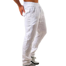 Load image into Gallery viewer, Men's Cotton Linen Pants Male Autumn New Breathable Solid Color Linen Trousers Fitness Streetwear S-3XL