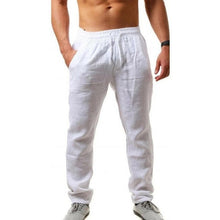 Load image into Gallery viewer, Men's Cotton Linen Pants Male Autumn New Breathable Solid Color Linen Trousers Fitness Streetwear S-3XL