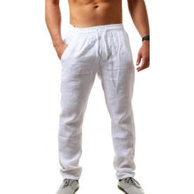Load image into Gallery viewer, Men's Cotton Linen Pants Male Autumn New Breathable Solid Color Linen Trousers Fitness Streetwear S-3XL