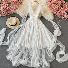 Load image into Gallery viewer, Joinyouth Beach Maxi Dresses for Women Sexy V-neck Sleeveless White Dress Summer Elegant Dress Gauze Big Swing Vestidos De Mujer