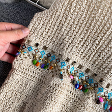 Load image into Gallery viewer, Hollow crochet flowers crop tops sexy V neck knitted camis for women off shoulder omighty slim fit camis 2021 fashion hot