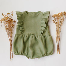 Load image into Gallery viewer, Summer Baby Girl Rompers 0-24M Striped Sleeveless One-Pieces Newborn Baby Girl Boy Clothes Cotton&Linen Baby Girl Outfit