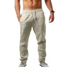 Load image into Gallery viewer, Men's Cotton Linen Pants Male Autumn New Breathable Solid Color Linen Trousers Fitness Streetwear S-3XL