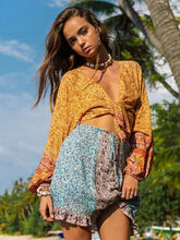 Load image into Gallery viewer, Jastie Spring Summer Long Sleeve Shirt Women Floral Print Boho Blouse Shirts O-Neck Pullovers Top blusas mujer de moda 2022