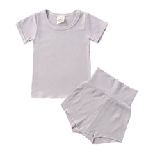Load image into Gallery viewer, Summer Children Clothes Linen Sports Clothes For Baby Girl Boy Tshirts 2 Piece Set Kids Baby Toddler 12months To 6Years Clothing
