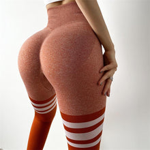 Load image into Gallery viewer, Scrunch Butt Lifting Leggings 3 Striped Splicing Yoga Pants High Waist Booty Leggings Women Workout Gym Seamless Sports Tights