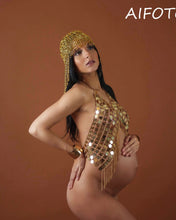 Load image into Gallery viewer, Sexy Maternity Photography Props Maternity Dresses For Photo Shoot Pregnancy Dress Goddess Crystal Crown Headband Accessories