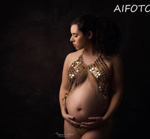 Load image into Gallery viewer, Sexy Maternity Photography Props Maternity Dresses For Photo Shoot Pregnancy Dress Goddess Crystal Crown Headband Accessories