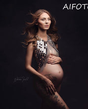 Load image into Gallery viewer, Sexy Maternity Photography Props Maternity Dresses For Photo Shoot Pregnancy Dress Goddess Crystal Crown Headband Accessories