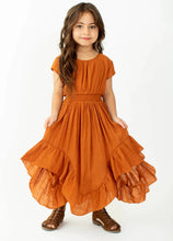 Load image into Gallery viewer, Girls Backless Irregular Cotton Dress Kids Wedding Flower Christmas Party Princess Solid Color Dress Clothing for 6 8 1 0 12 14y