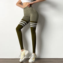 Load image into Gallery viewer, Scrunch Butt Lifting Leggings 3 Striped Splicing Yoga Pants High Waist Booty Leggings Women Workout Gym Seamless Sports Tights