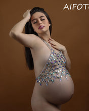 Load image into Gallery viewer, Sexy Maternity Photography Props Maternity Dresses For Photo Shoot Pregnancy Dress Goddess Crystal Crown Headband Accessories
