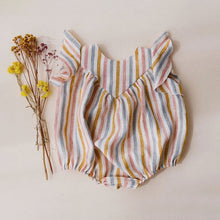 Load image into Gallery viewer, Summer Baby Girl Rompers 0-24M Striped Sleeveless One-Pieces Newborn Baby Girl Boy Clothes Cotton&amp;Linen Baby Girl Outfit
