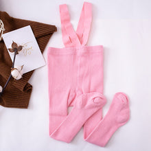Load image into Gallery viewer, Wholesale Babys Cotton Suspender Pantyhose Infants Baby Girls Boys Cute Solid Color High Waist Bandage Overall Leggings Tights
