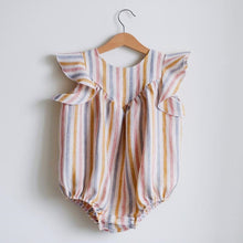 Load image into Gallery viewer, Summer Baby Girl Rompers 0-24M Striped Sleeveless One-Pieces Newborn Baby Girl Boy Clothes Cotton&amp;Linen Baby Girl Outfit
