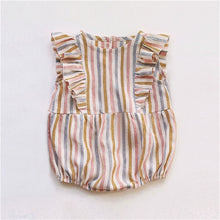 Load image into Gallery viewer, Summer Baby Girl Rompers 0-24M Striped Sleeveless One-Pieces Newborn Baby Girl Boy Clothes Cotton&amp;Linen Baby Girl Outfit
