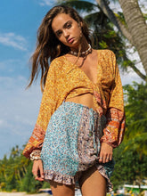 Load image into Gallery viewer, Jastie Spring Summer Long Sleeve Shirt Women Floral Print Boho Blouse Shirts O-Neck Pullovers Top blusas mujer de moda 2022
