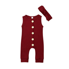 Load image into Gallery viewer, Tycen&#39;s im as cute as a button jumpsuit sizes newborn -12m
