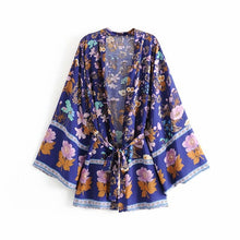 Load image into Gallery viewer, Boho Mama floral print kimono
