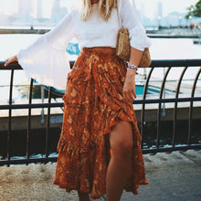 Load image into Gallery viewer, Boho Mama orange ruffle shirt
