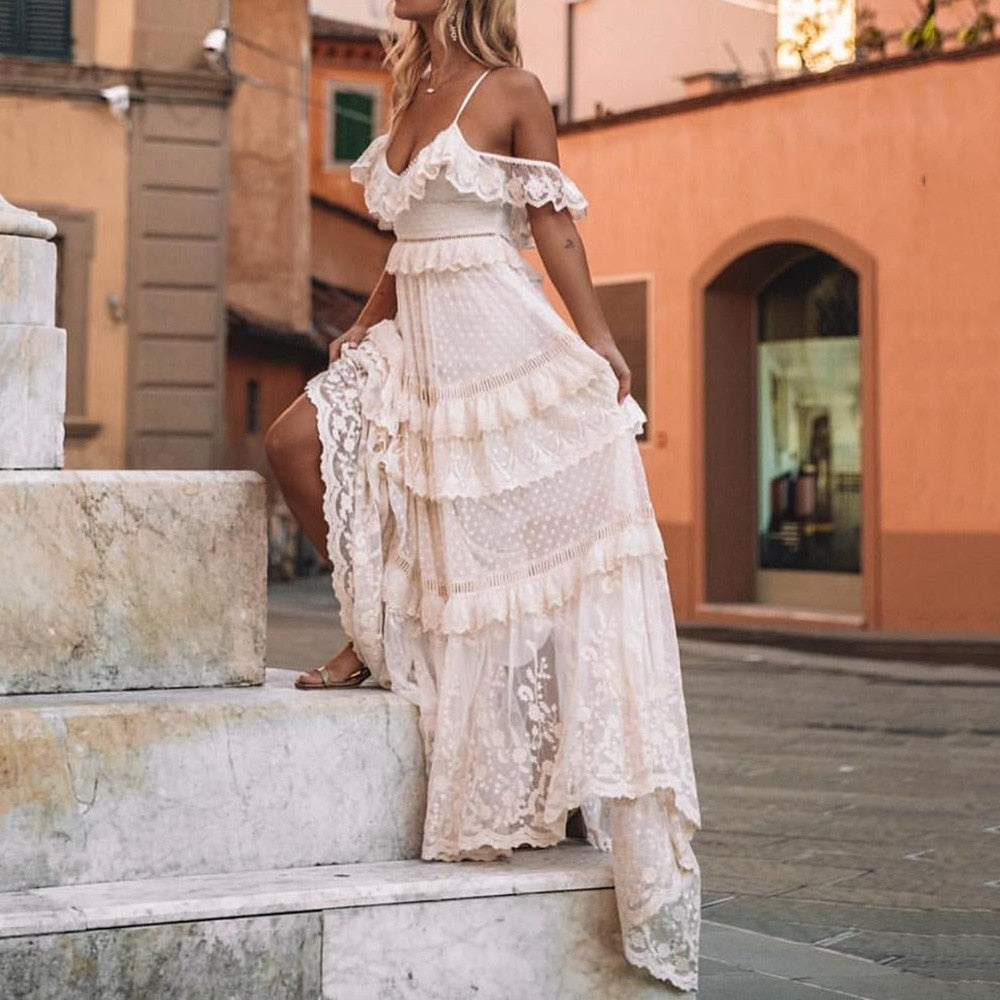 Boho mama a walk on the beach