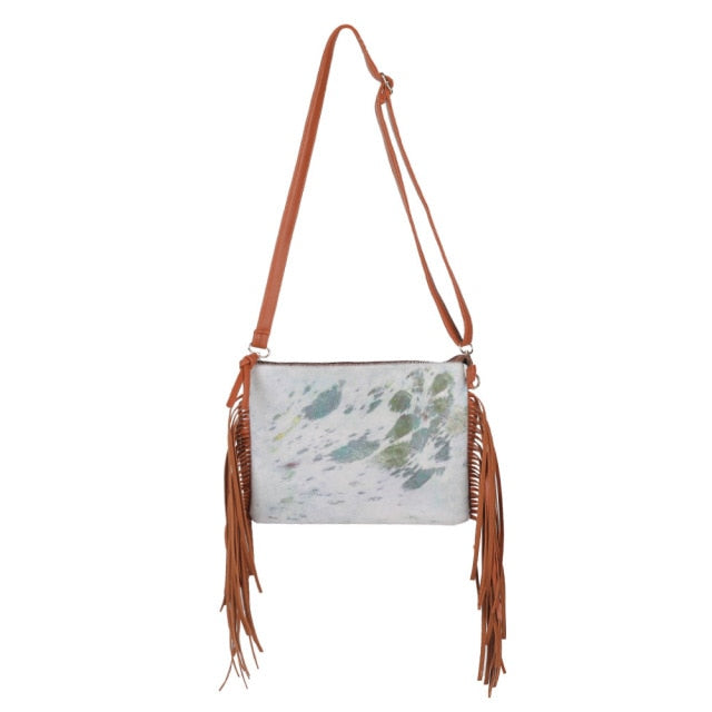 Boho crossbody tassel bag